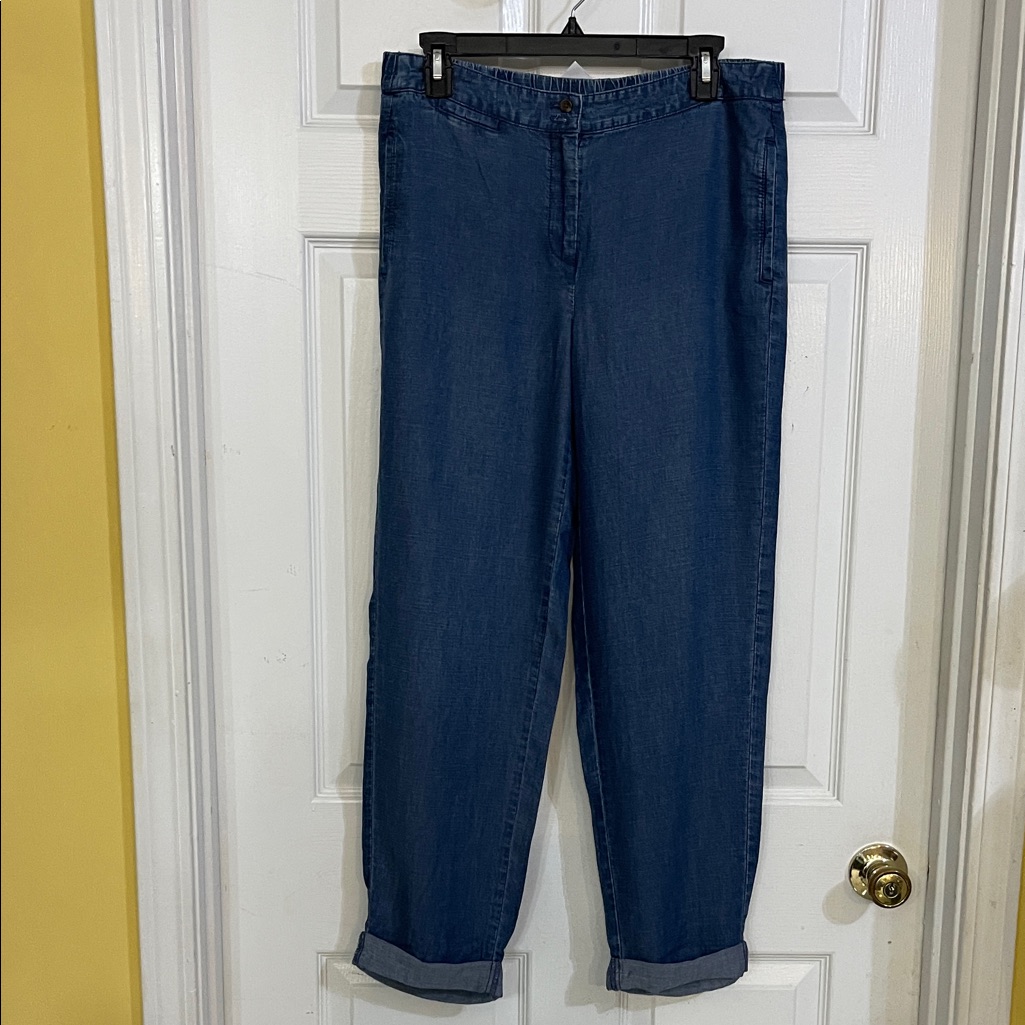 Nwt J Jill Denim Cuffed Jeans Size 10